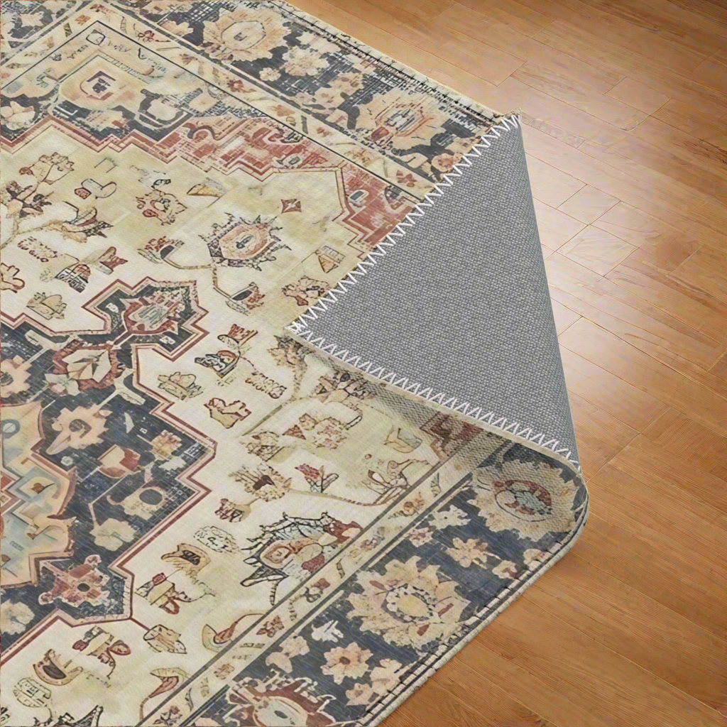 Faded Tan Traditional Rug