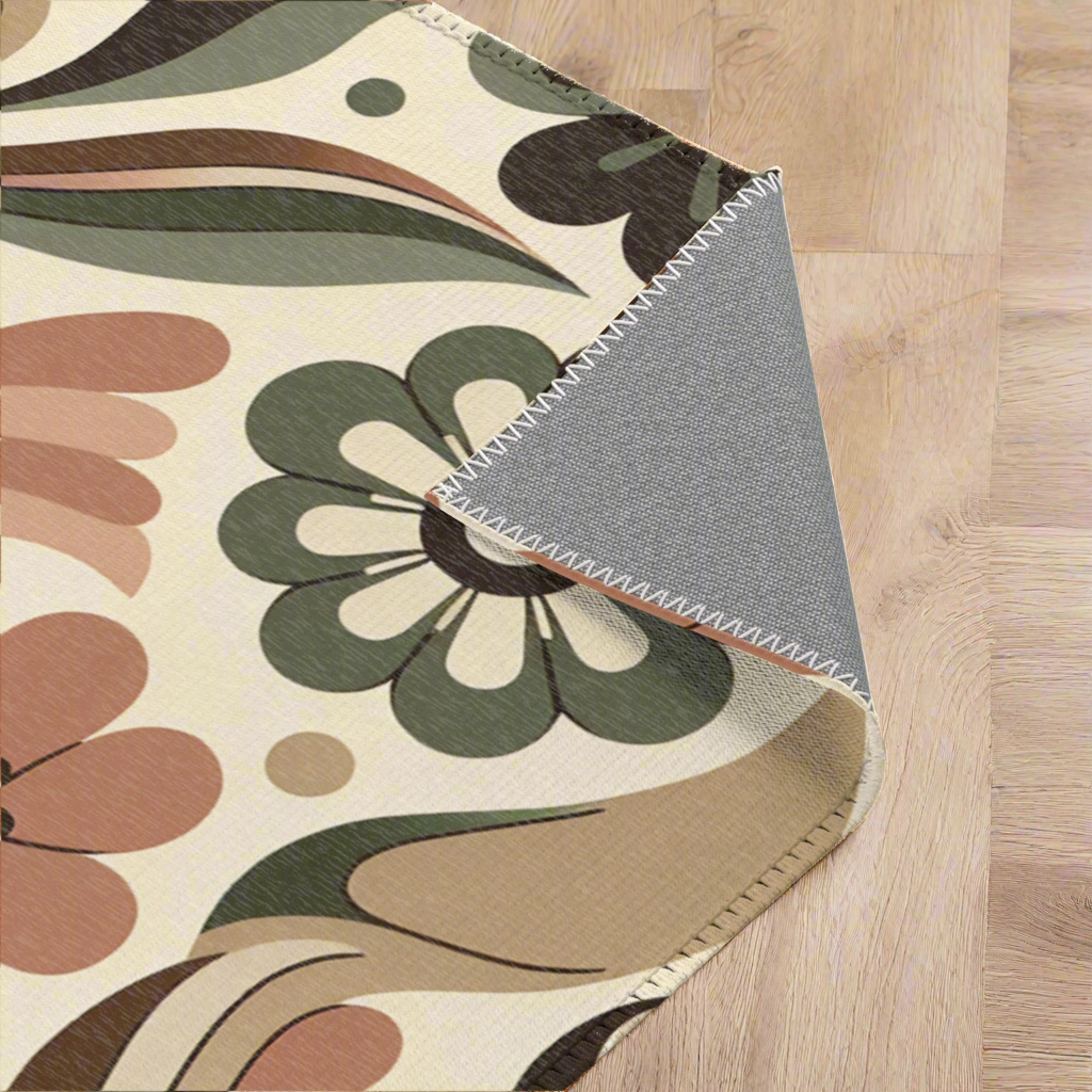 Earthy Floral Rug