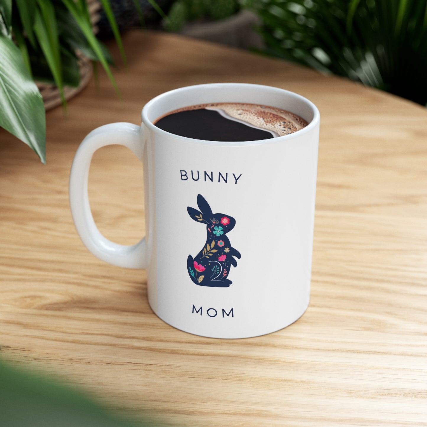Bunny Mom Floral Mug