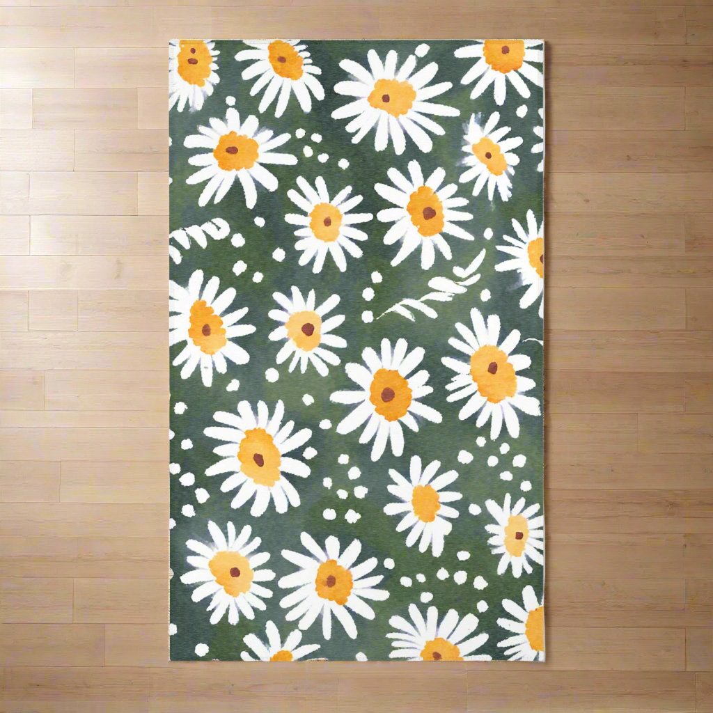 Rabbit Mat, Green Daisy