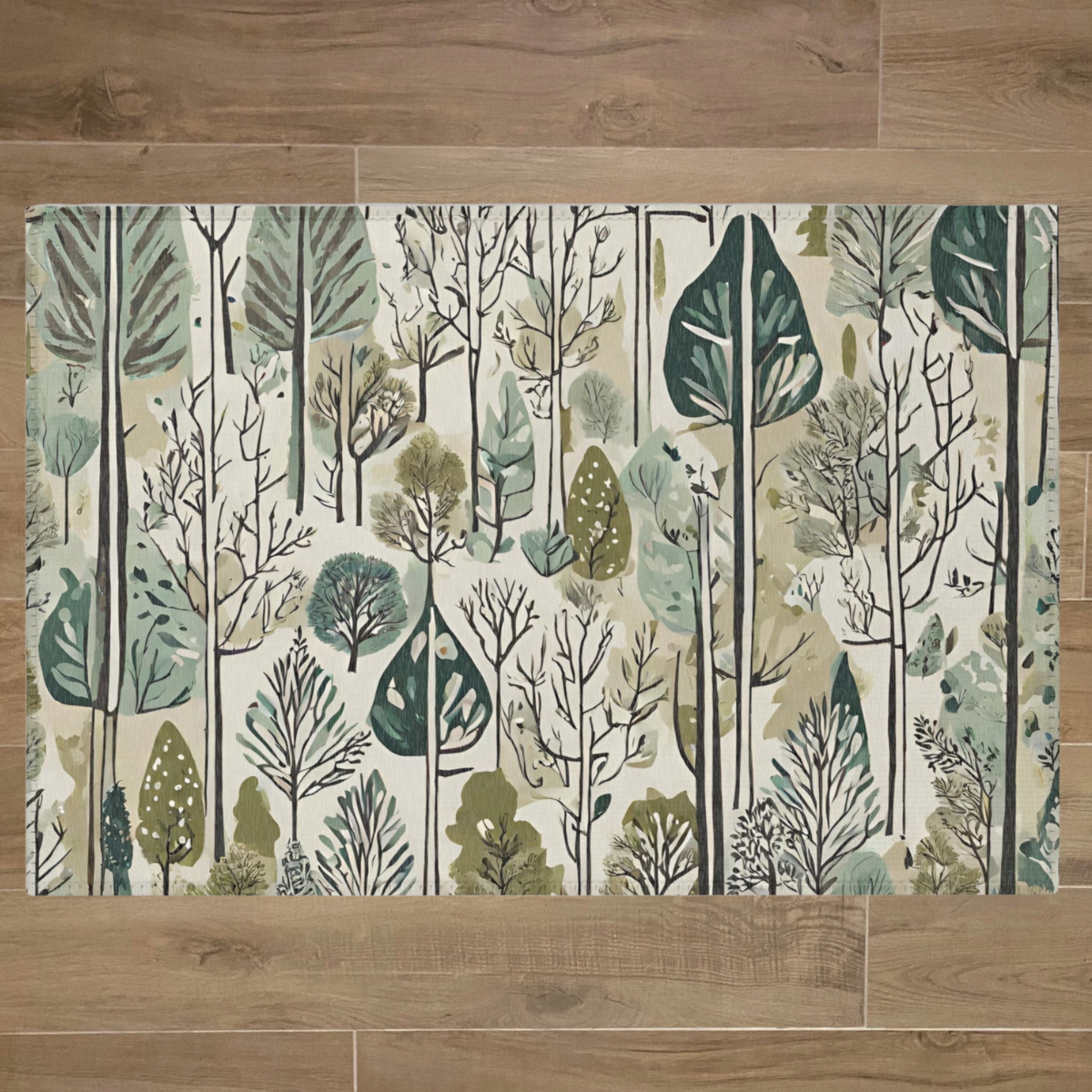 Rabbit Mat Green Forest