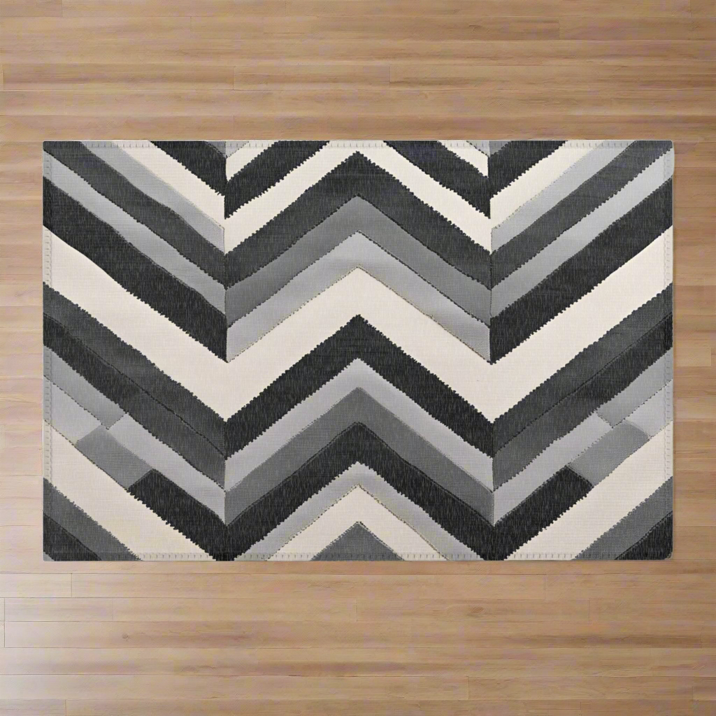 Grey Chevron Rug