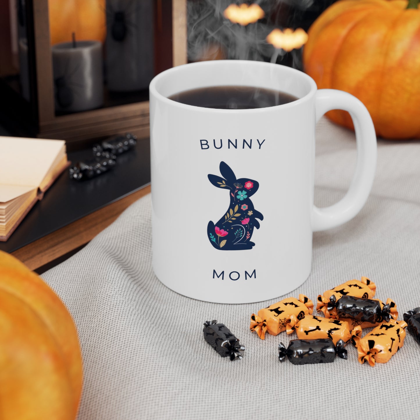 Bunny Mom Floral Mug