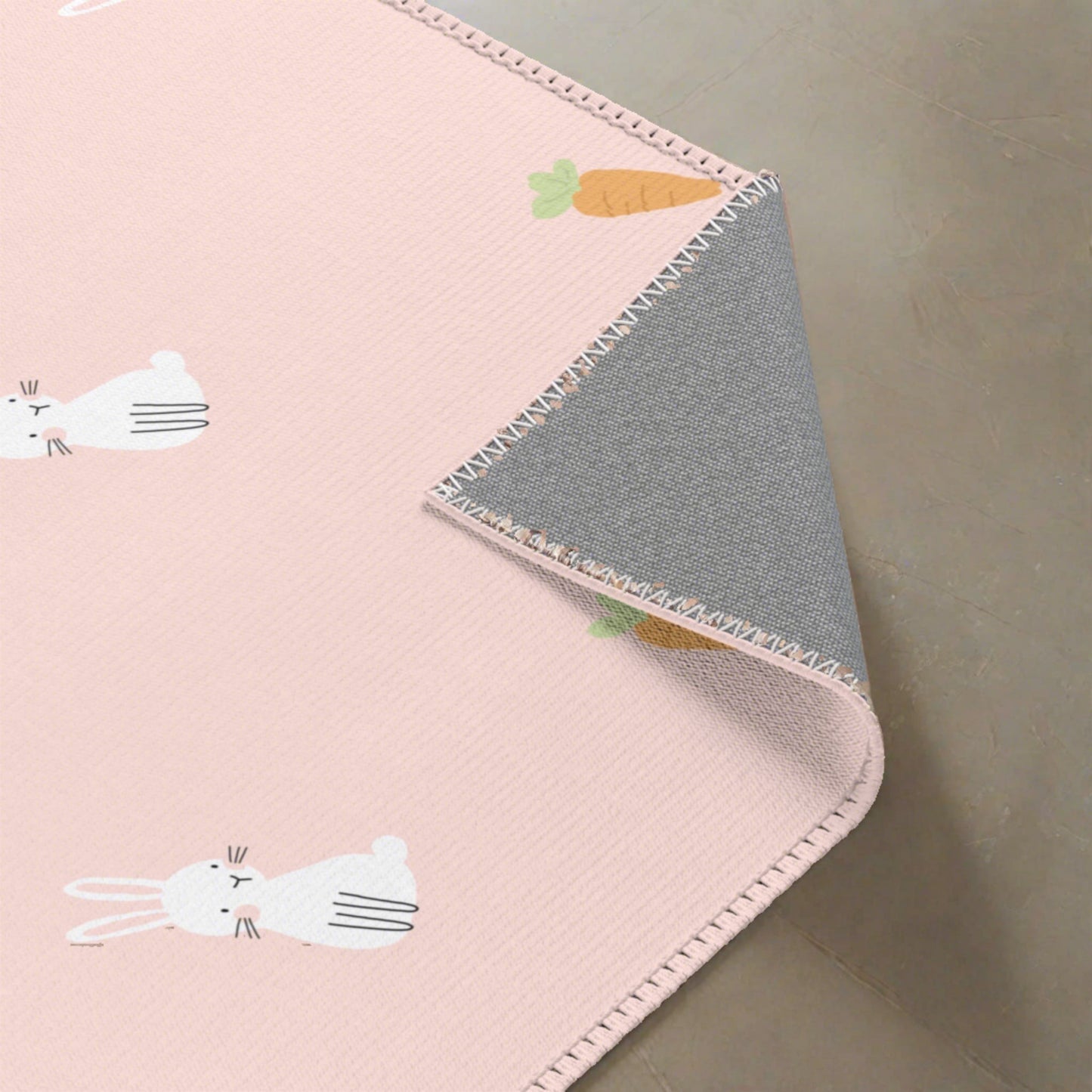 Pet Playpen Floor Mat Rug Playmat for Rabbits, Pink