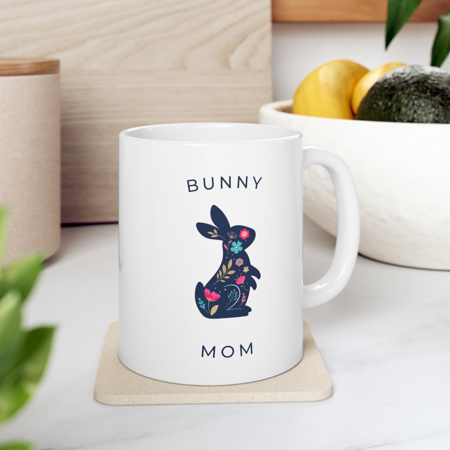 Bunny Mom Floral Mug