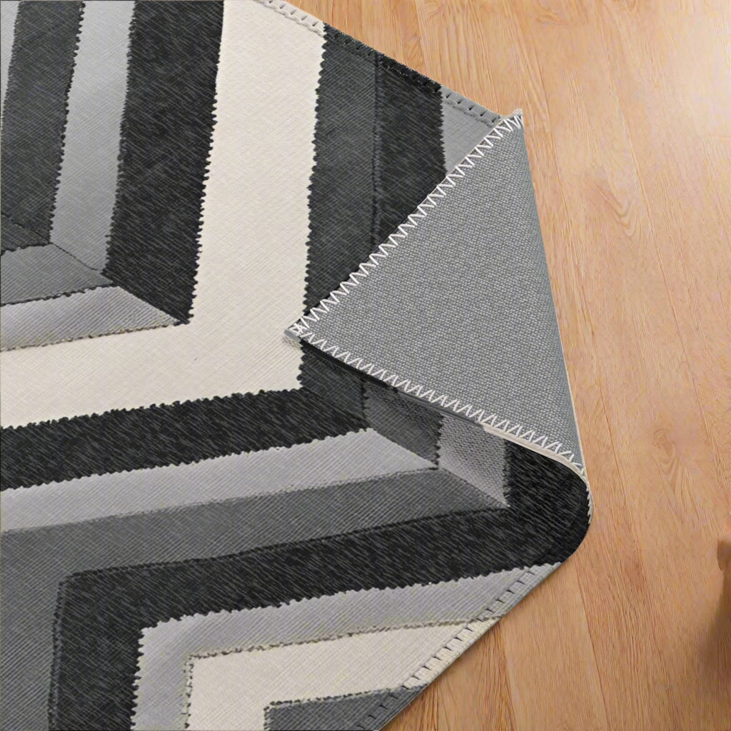 Grey Chevron Rug
