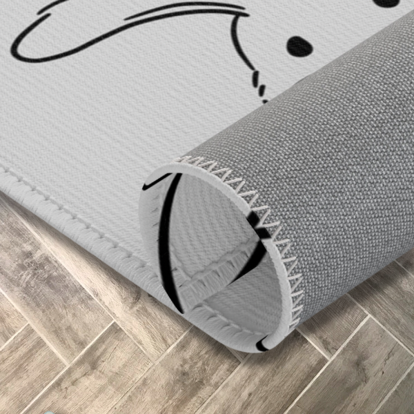 Pet Playpen Floor Mat Rug, Goth Grey