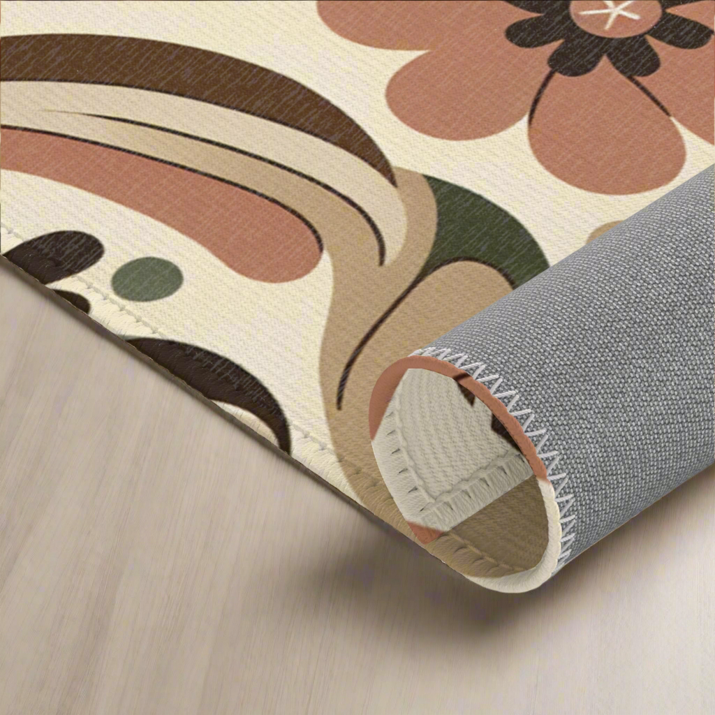 Earthy Floral Rug