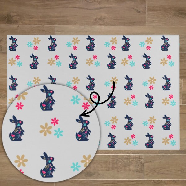 Floral Bunnies Playmat