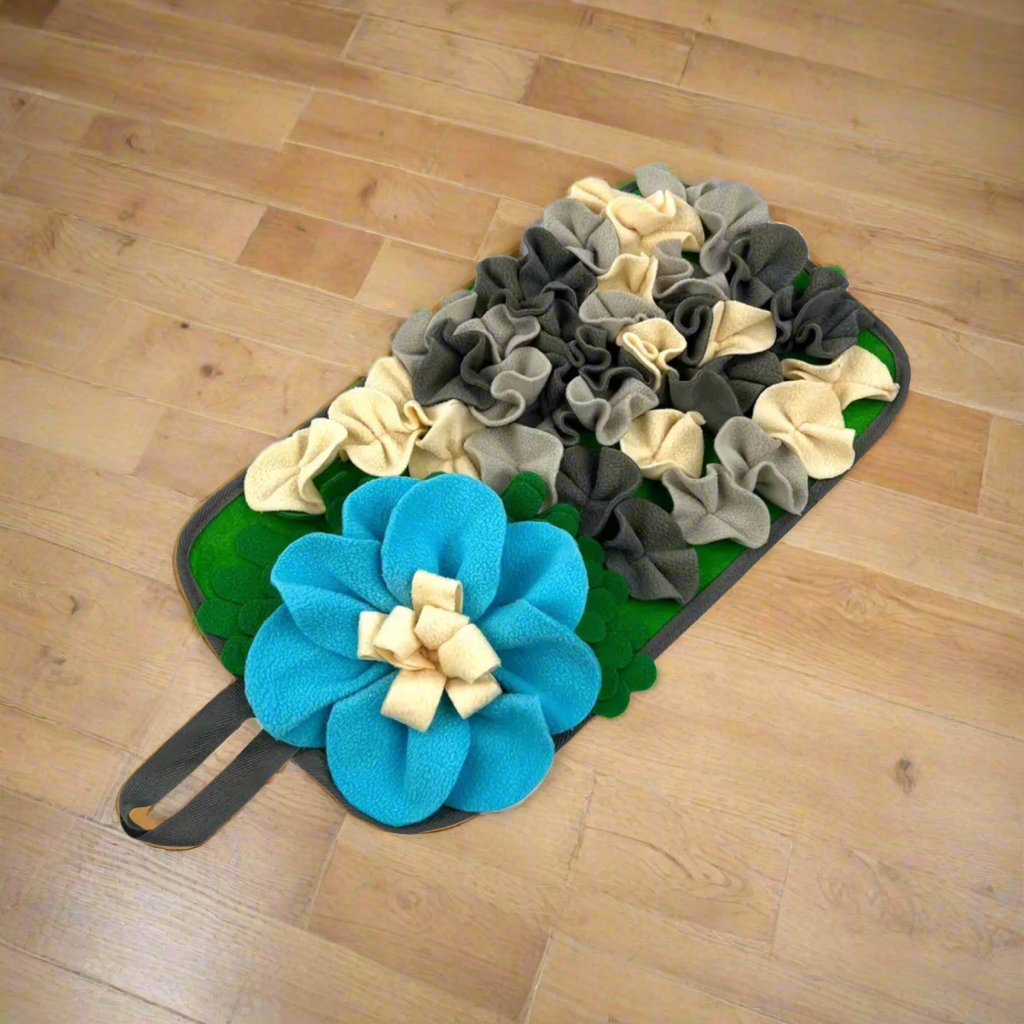 colorful round foraging mat