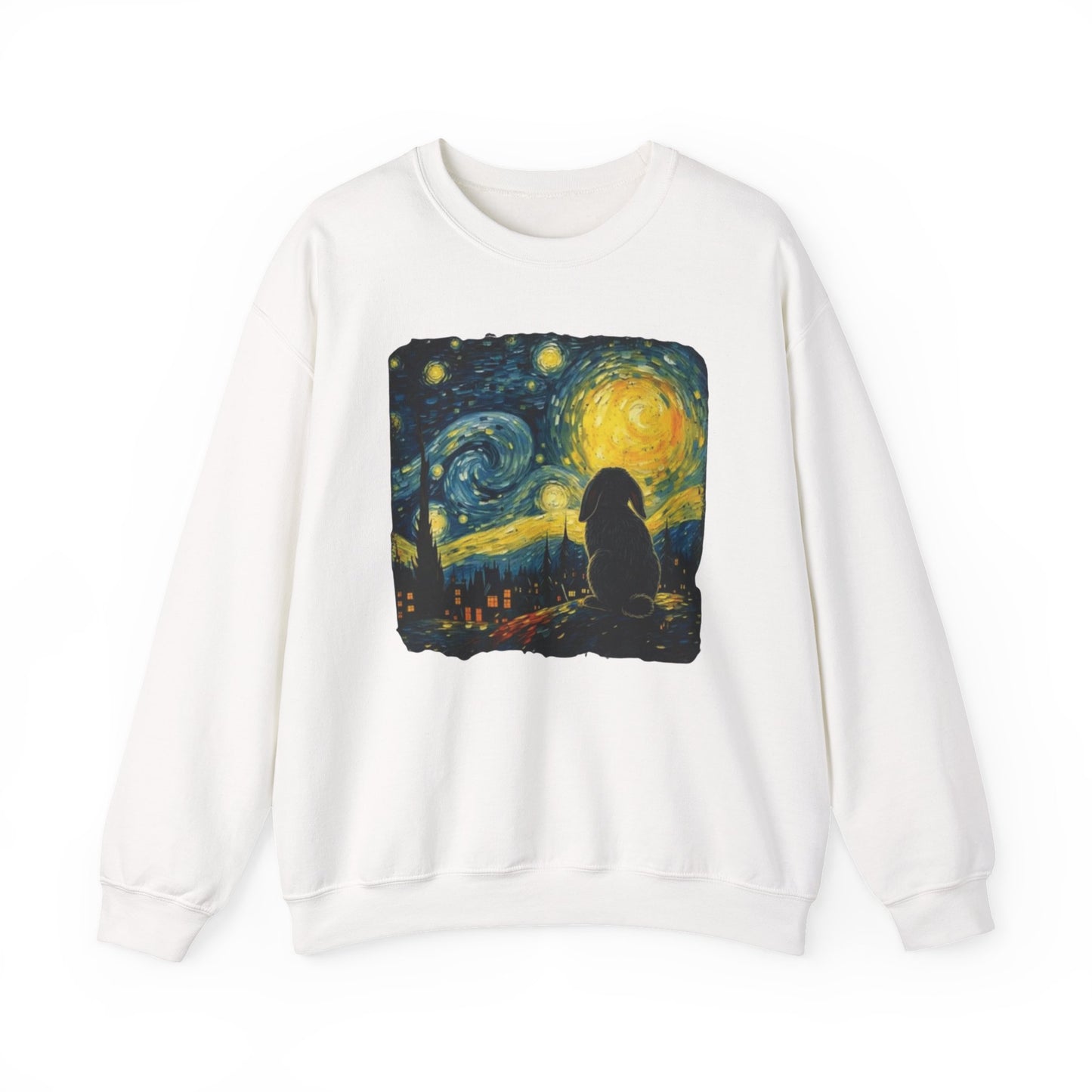 Starry Night Bunny Art Sweatshirt