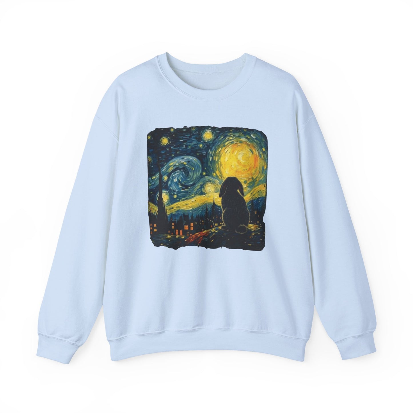 Starry Night Bunny Art Sweatshirt