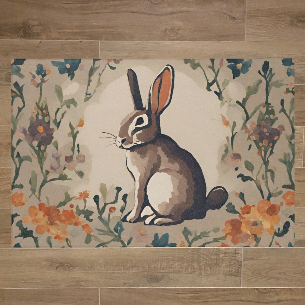 Rabbit Mat, Watercolor