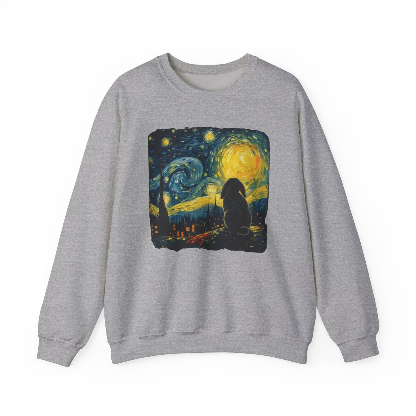 Starry Night Bunny Art Sweatshirt
