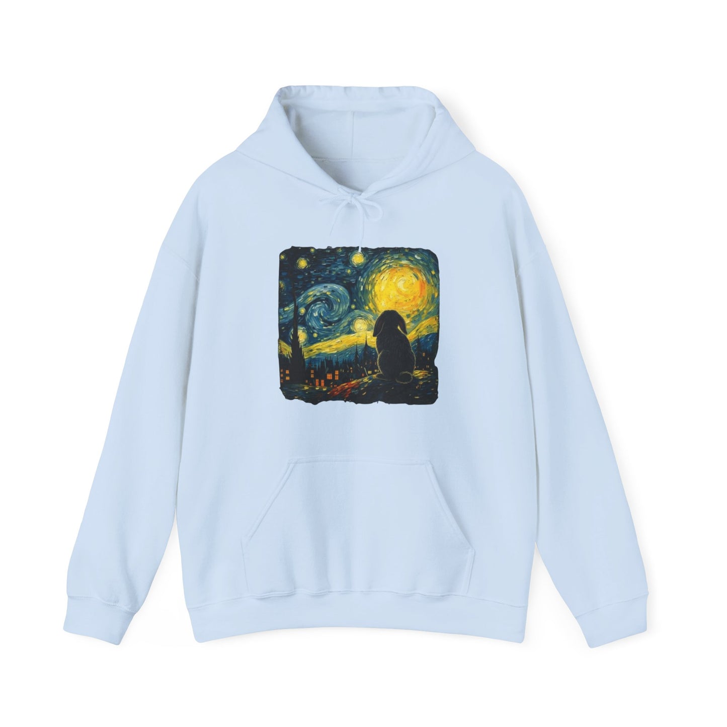 Starry Night Bunny Art Hoodie