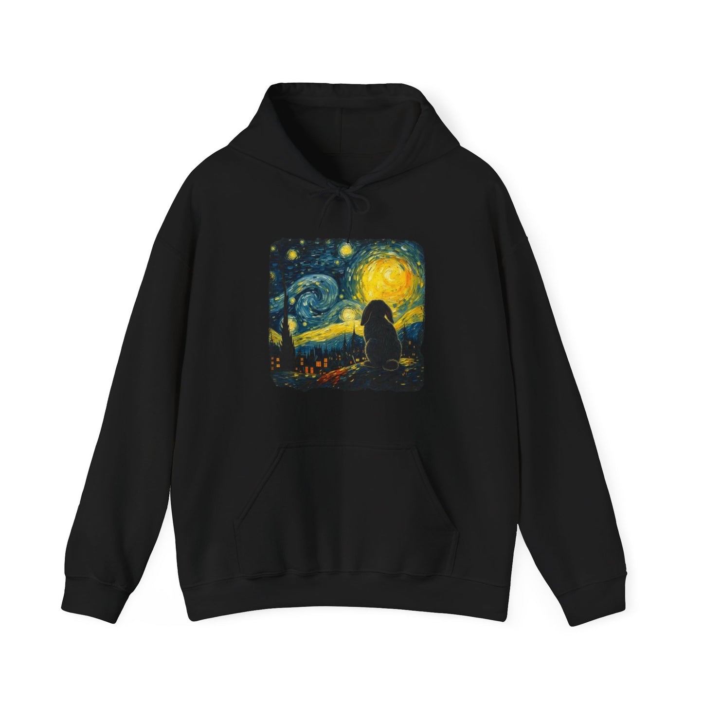 Starry Night Bunny Art Hoodie