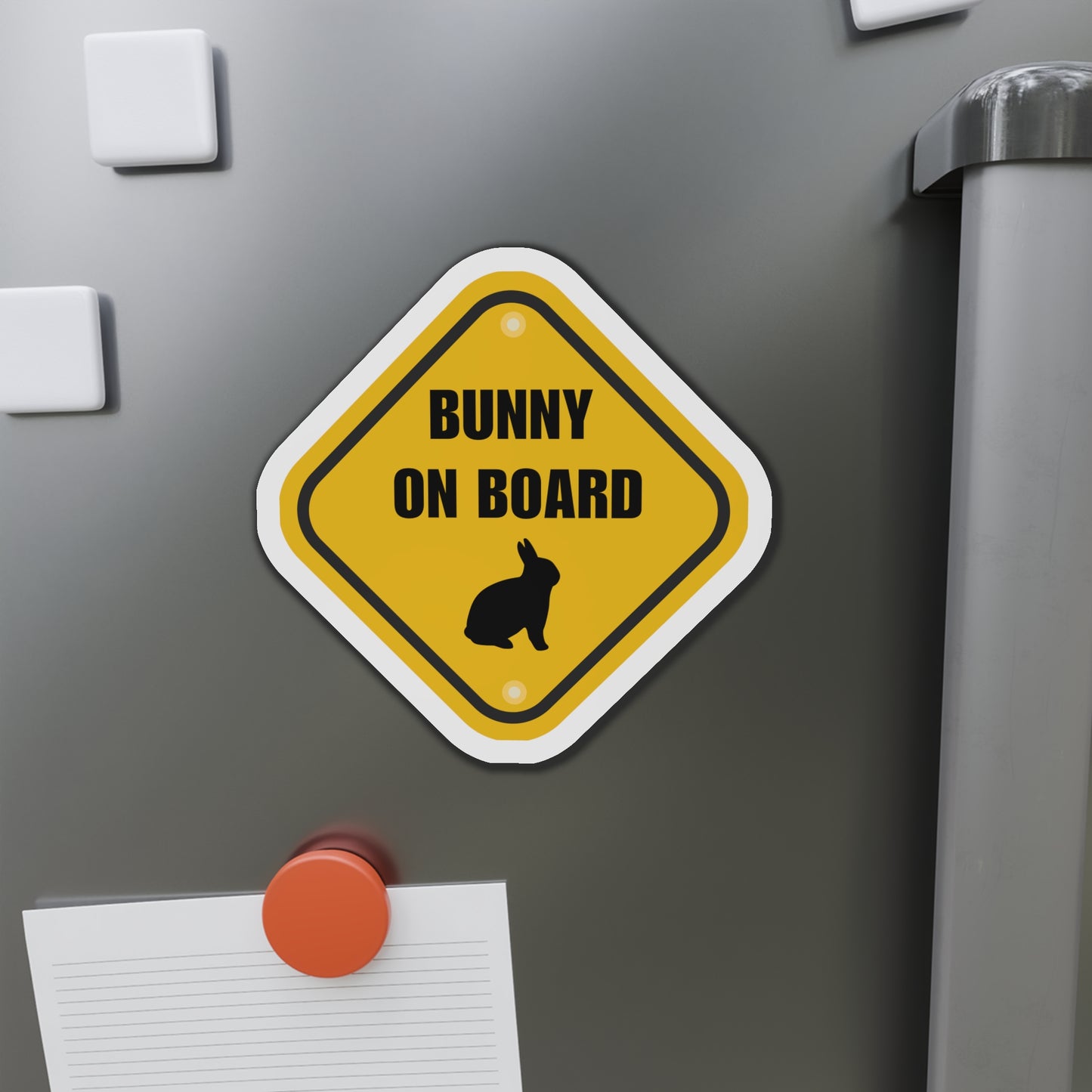 Bunny On Board Car Magnet