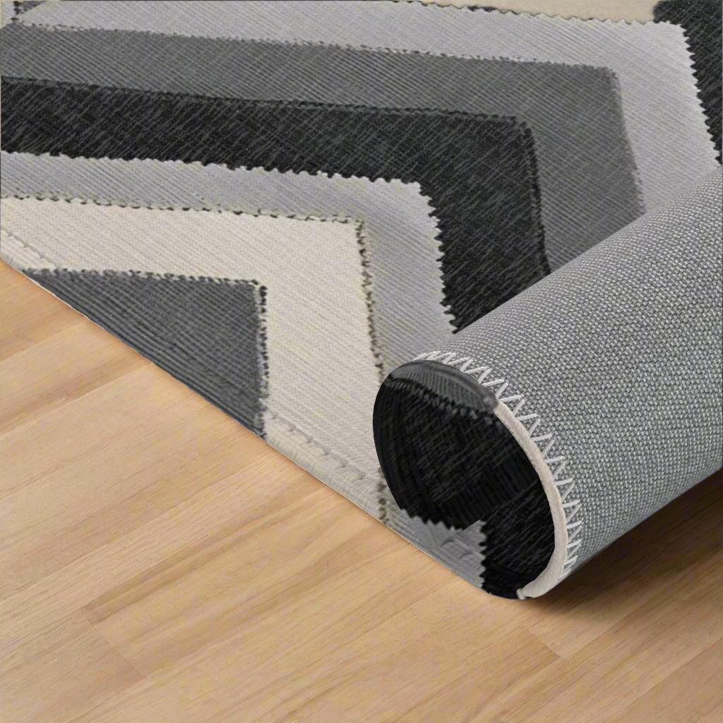 Grey Chevron Rug