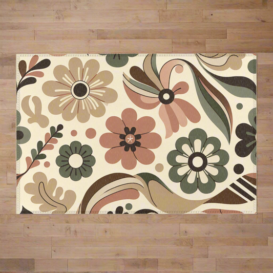 Earthy Floral Rug