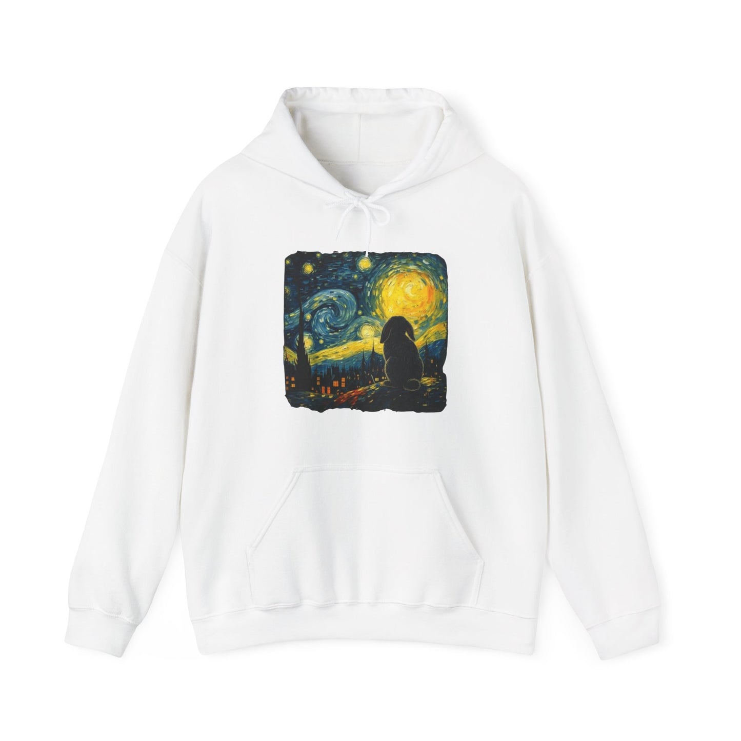 Starry Night Bunny Art Hoodie