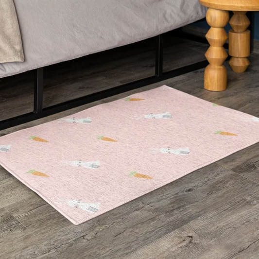 Pet Playpen Floor Mat Rug Playmat for Rabbits, Pink