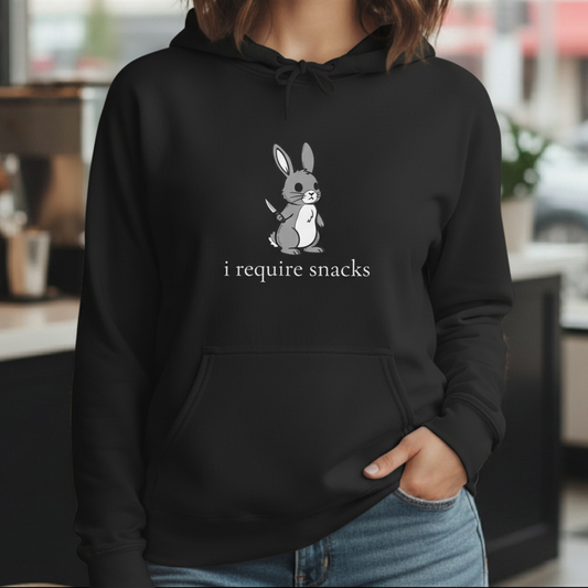 I Require Snacks Bunny Hoodie