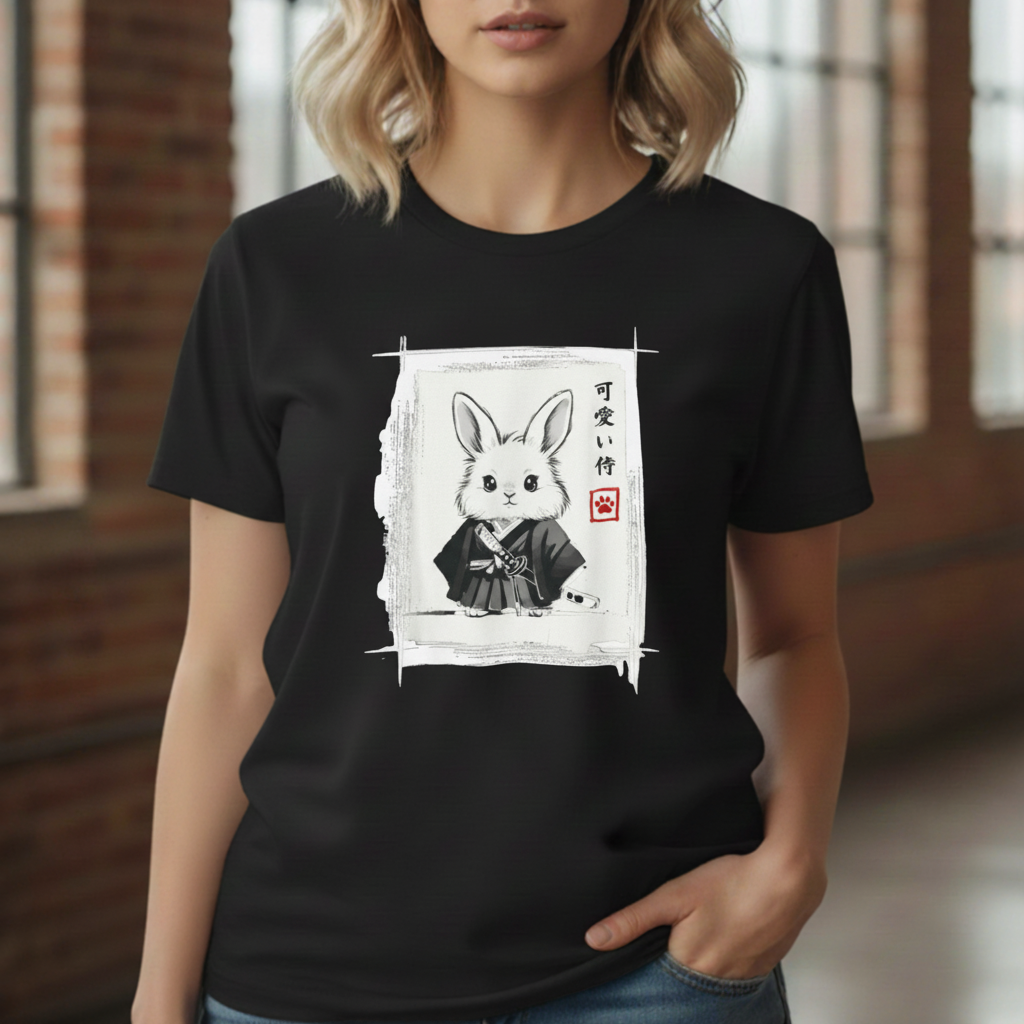 Cute Samurai Bunny T-shirt