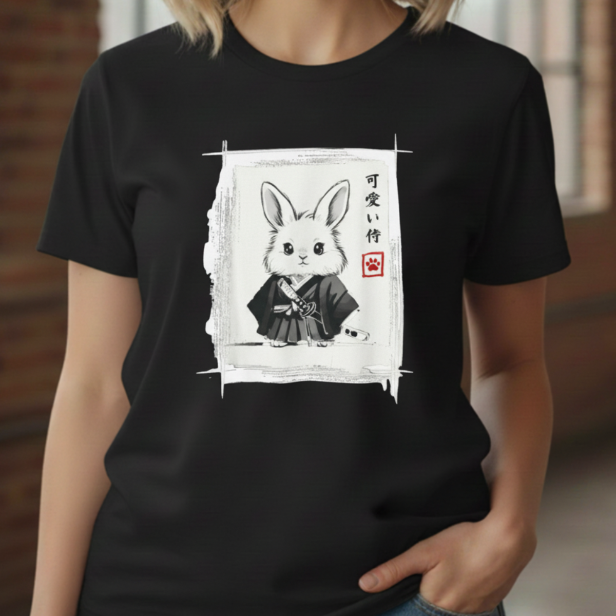 Cute Samurai Bunny T-shirt