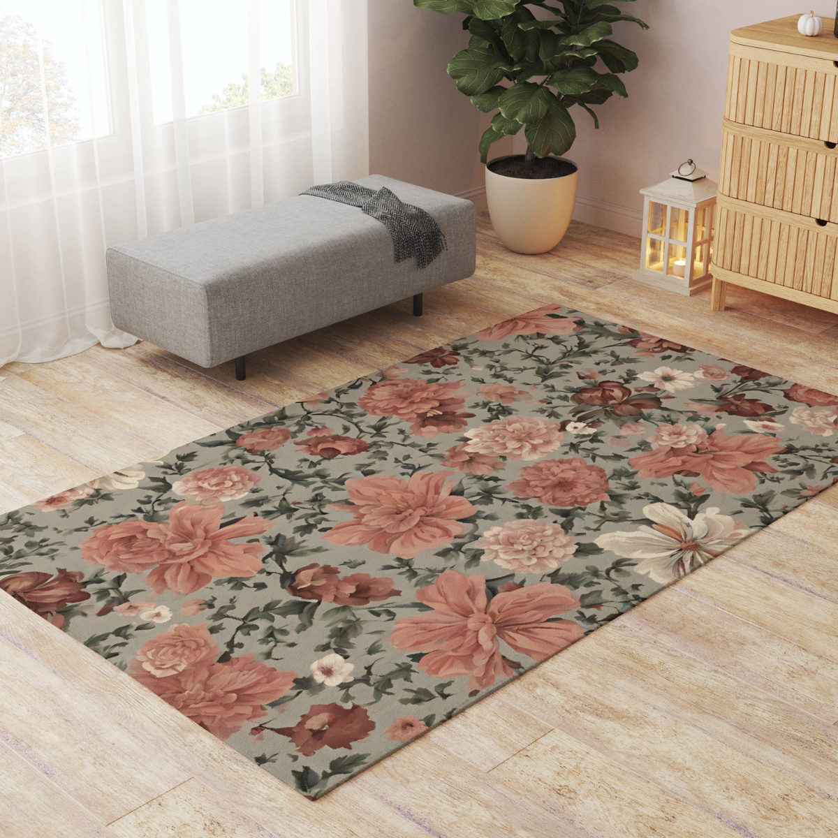 Rabbit Mat, Floral