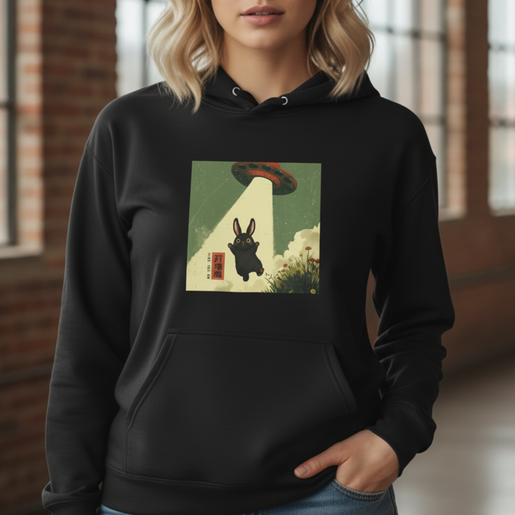 Alien Bunny Abduction Hoodie